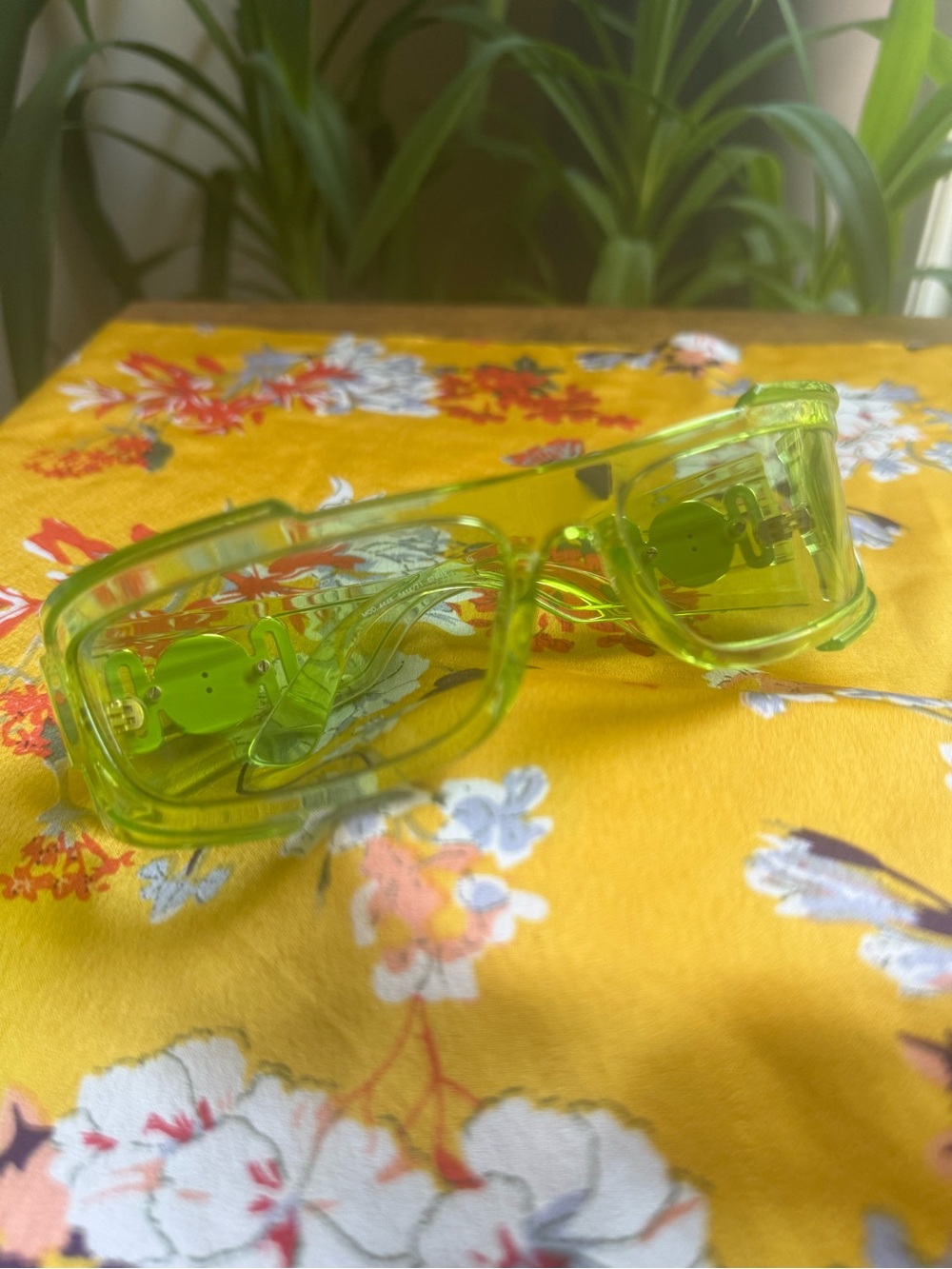 Versace Translucent Lime Green Sunglasses